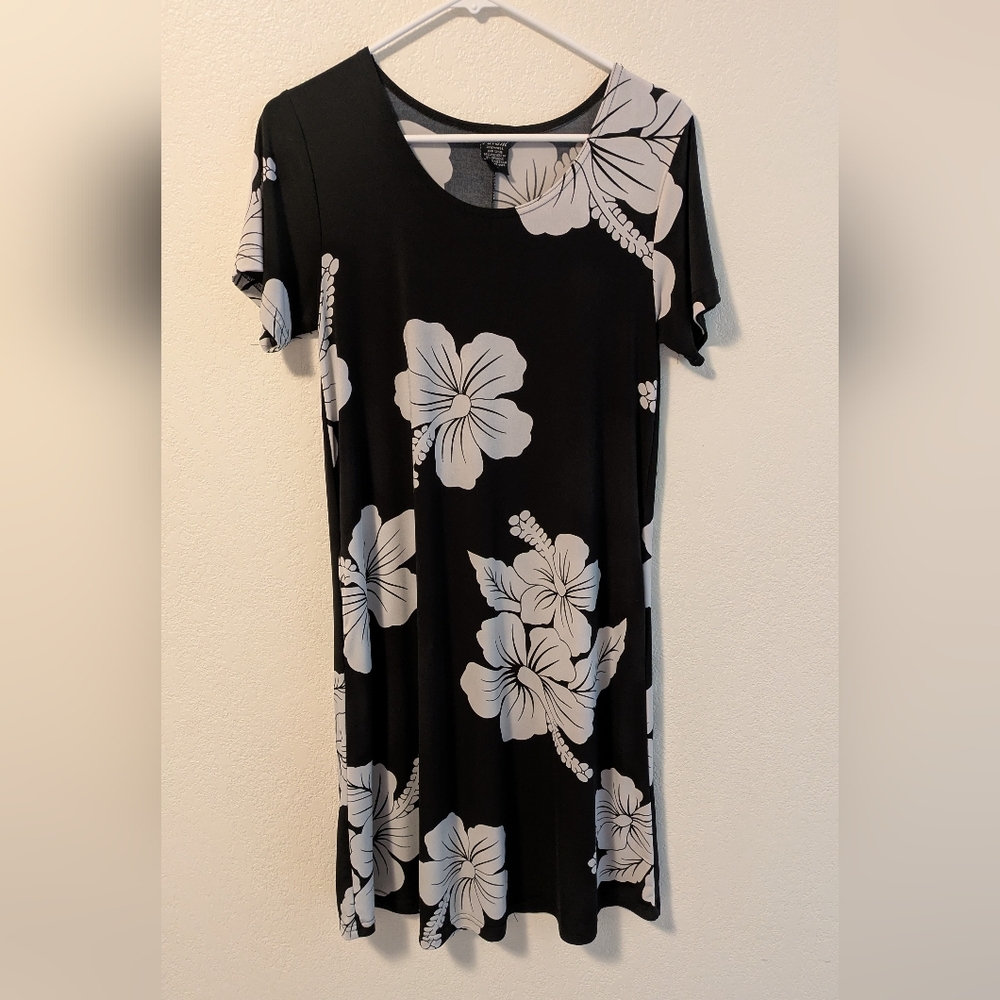 Favant Floral Black and White Women's Dress